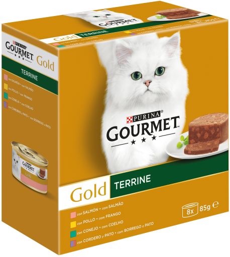 Gold Terrine Multipack: Salmón, Pollo, Conejo, Cordero y Pato Gold Terrine Multipack: Salmón, Pollo, Conejo, Cordero y Pato