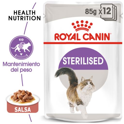 12x85 gr Royal Canin Sterilised Comida Húmeda en Salsa para Gato