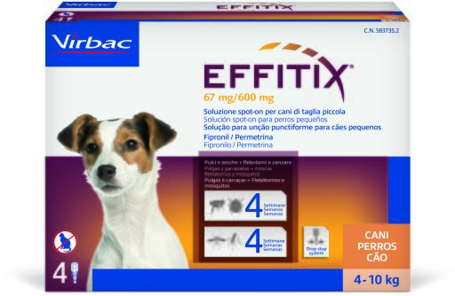 Effitix Spot on Antiparasitario y Mosquitos para Perros de 4 a 10 Kg Effitix Spot on Antiparasitario y Mosquitos para Perros de 4 a 10 Kg