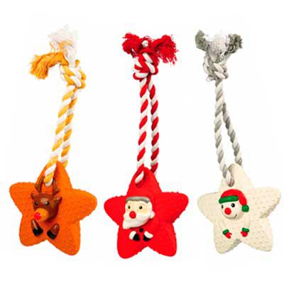 Juguete para perros estrella de látex especial Navidad 100 gr Trixie