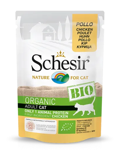 Comida Húmeda para Gato Bio de Pollo 85 gr Schesir