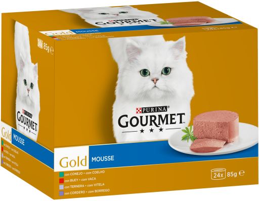 Gold Mousse MultiPack: Conejo, Buey, Ternera, Cordero Gold Mousse MultiPack: Conejo, Buey, Ternera, Cordero