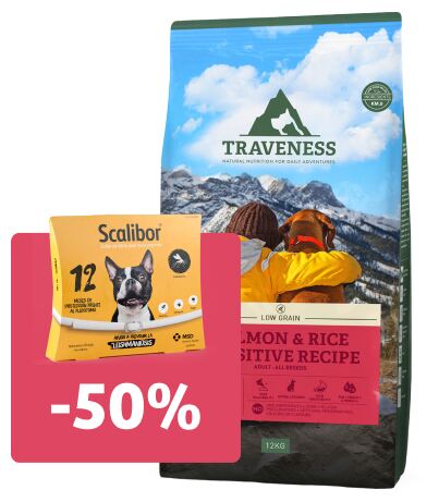 + Traveness Low Grain Salmon&Rice Recipe 12 Kg + Traveness Low Grain Salmon&Rice Recipe 12 Kg
