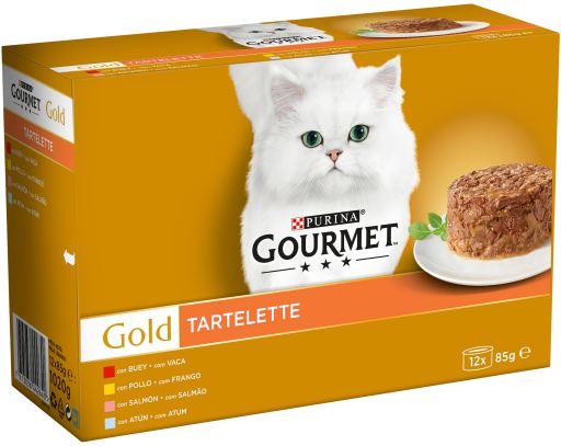 Gold Tartelette MultiPack: Buey, Pollo, Salmón, Atún Gold Tartelette MultiPack: Buey, Pollo, Salmón, Atún