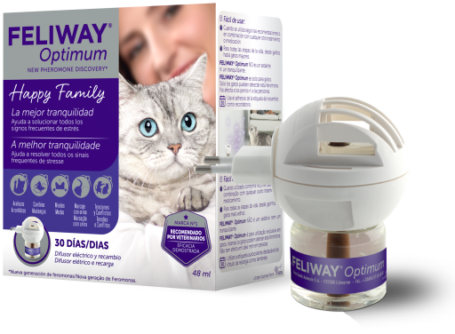 Optimum Antiestrés para Gatos Difusor + Recambio 48ml Optimum Antiestrés para Gatos Difusor + Recambio 48ml