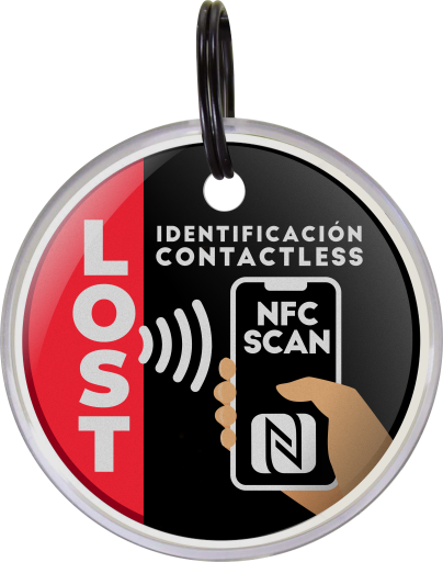 Placa identificativa NFC para mascotas Placa identificativa NFC para mascotas