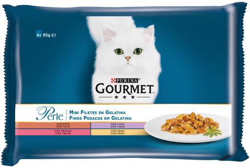 Perle Mini Filetes en Gelatina Multipack: Pato ,Caza, Trucha, Pavo Perle Mini Filetes en Gelatina Multipack: Pato ,Caza, Trucha, Pavo