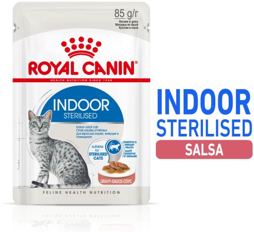12x85 gr Royal Canin Indoor Comida Húmeda en Salsa para Gato Adulto
