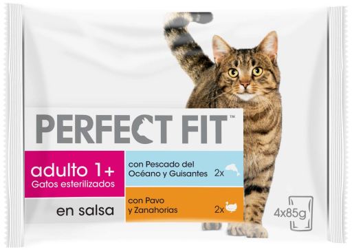 Comida Húmeda para Gatos Esterilizados de Pescado y Pavo Comida Húmeda para Gatos Esterilizados de Pescado y Pavo