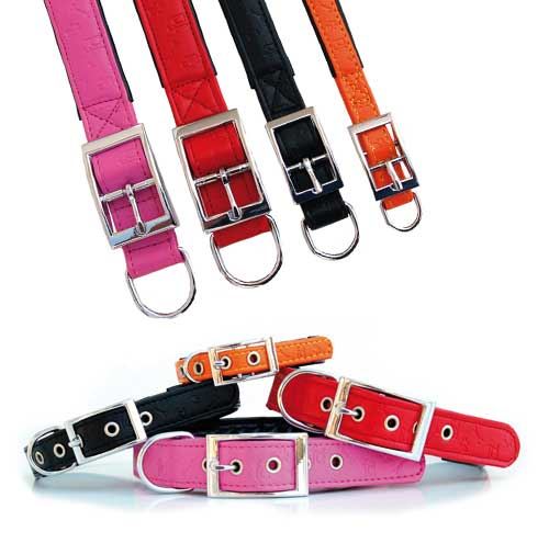 Collar Polipiel Huella Negro Collar Polipiel Huella Negro